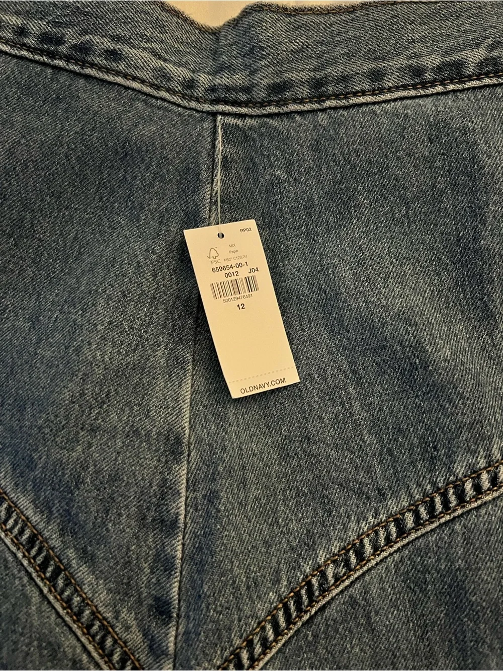 Old Navy Blue Denim A-Line Skirt